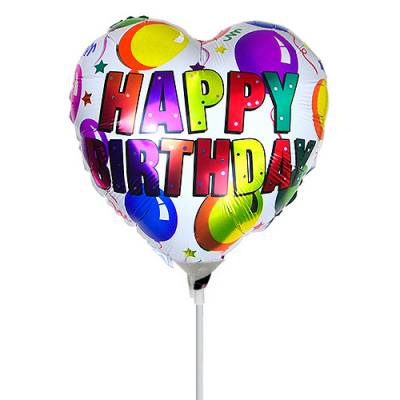  GLOBOS - Con palito CUMPLE (chico)