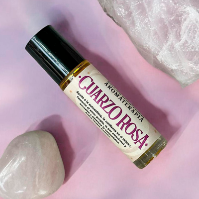 Roll-On Gemoterapia Aceites Esenciales Cuarzo Rosa
